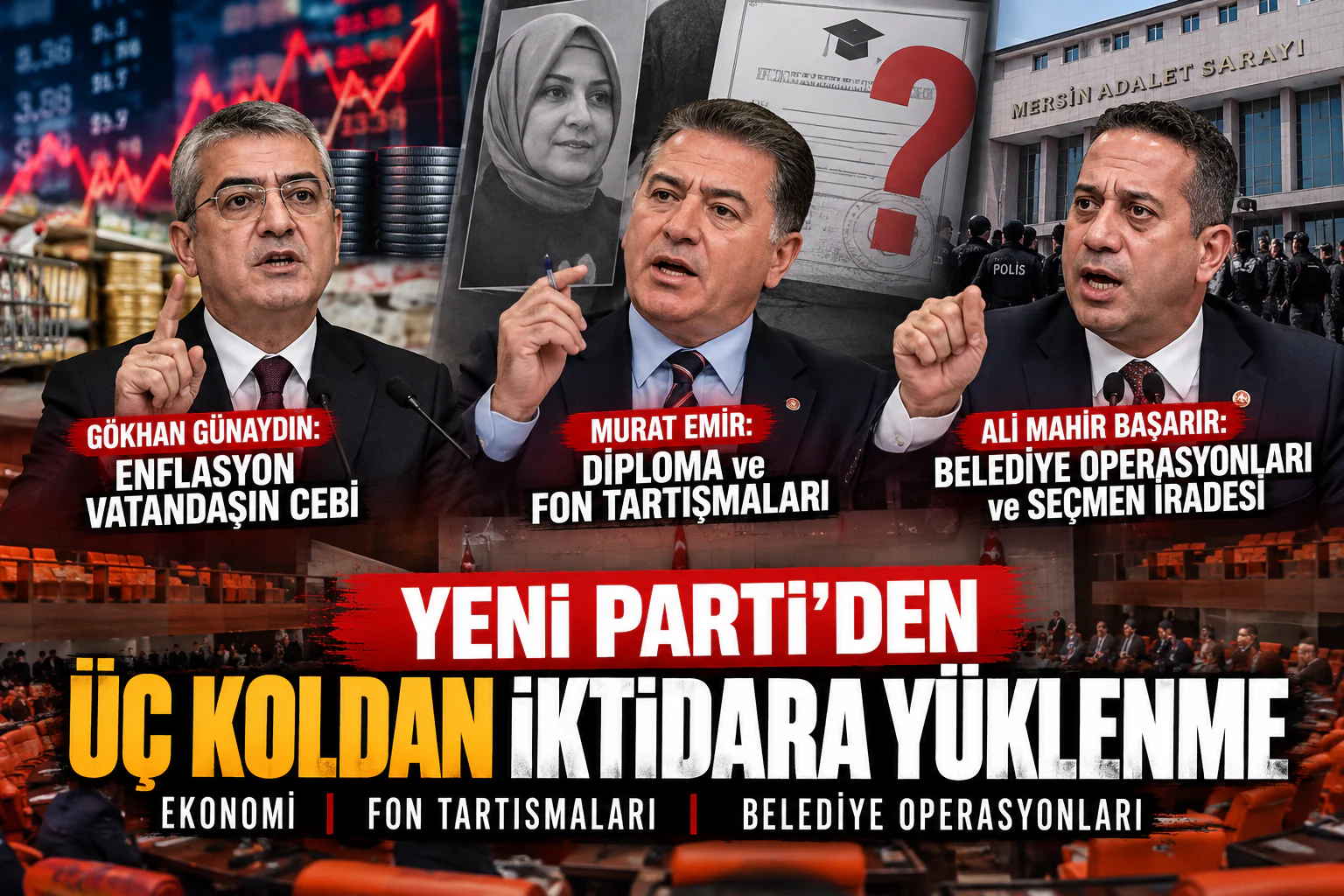 Yeni Parti üç koldan iktidara yüklendi: Fon, Enflasyon ve Belediye operasyonları