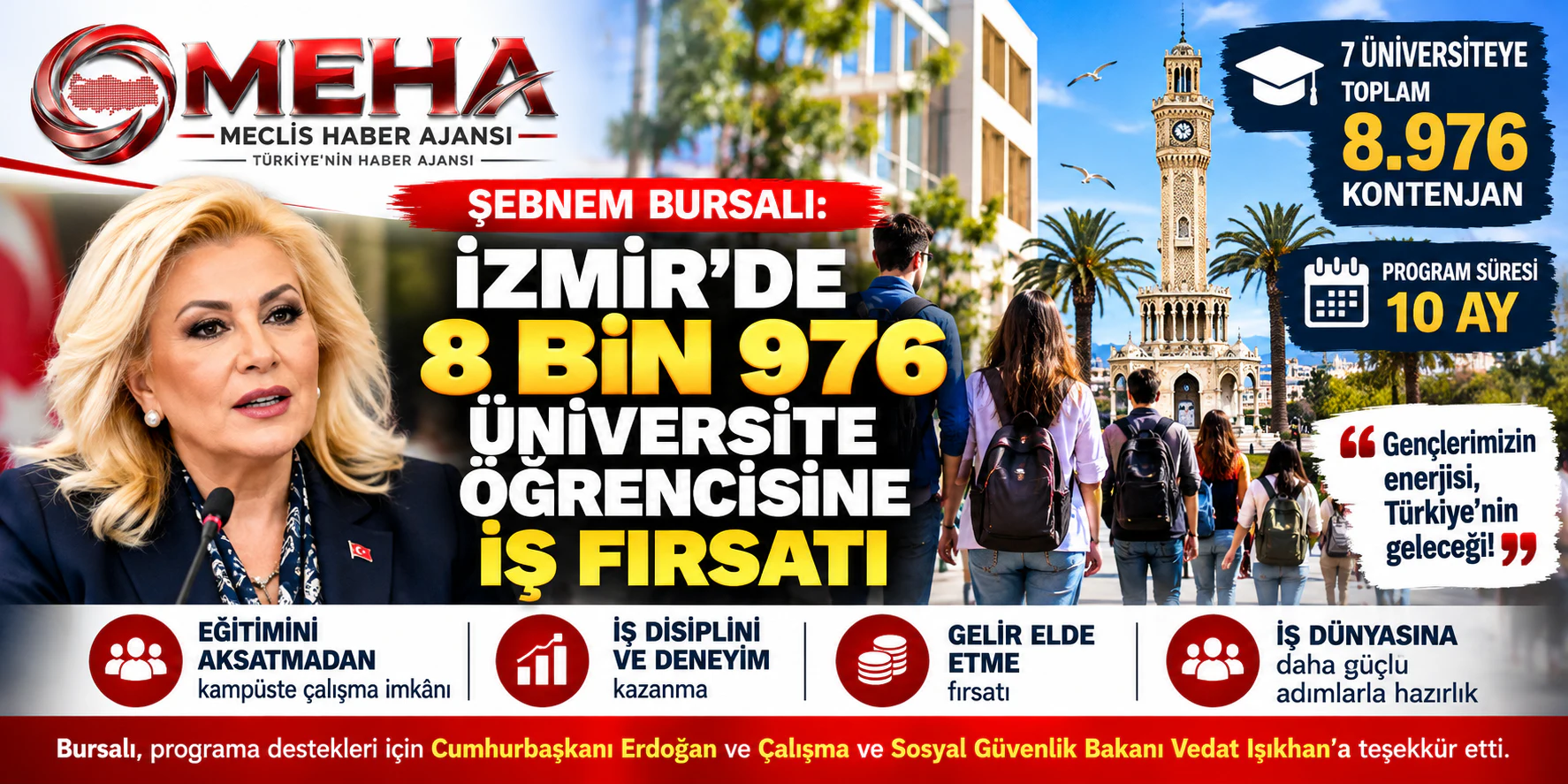 Bursalı: İzmir’de 8 bin 976 üniversite öğrencisine iş fırsatı