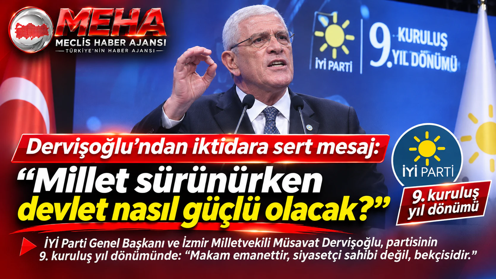 Dervişoğlu'ndan iktidara: Millet sürünürken devlet nasıl yaşayacak?