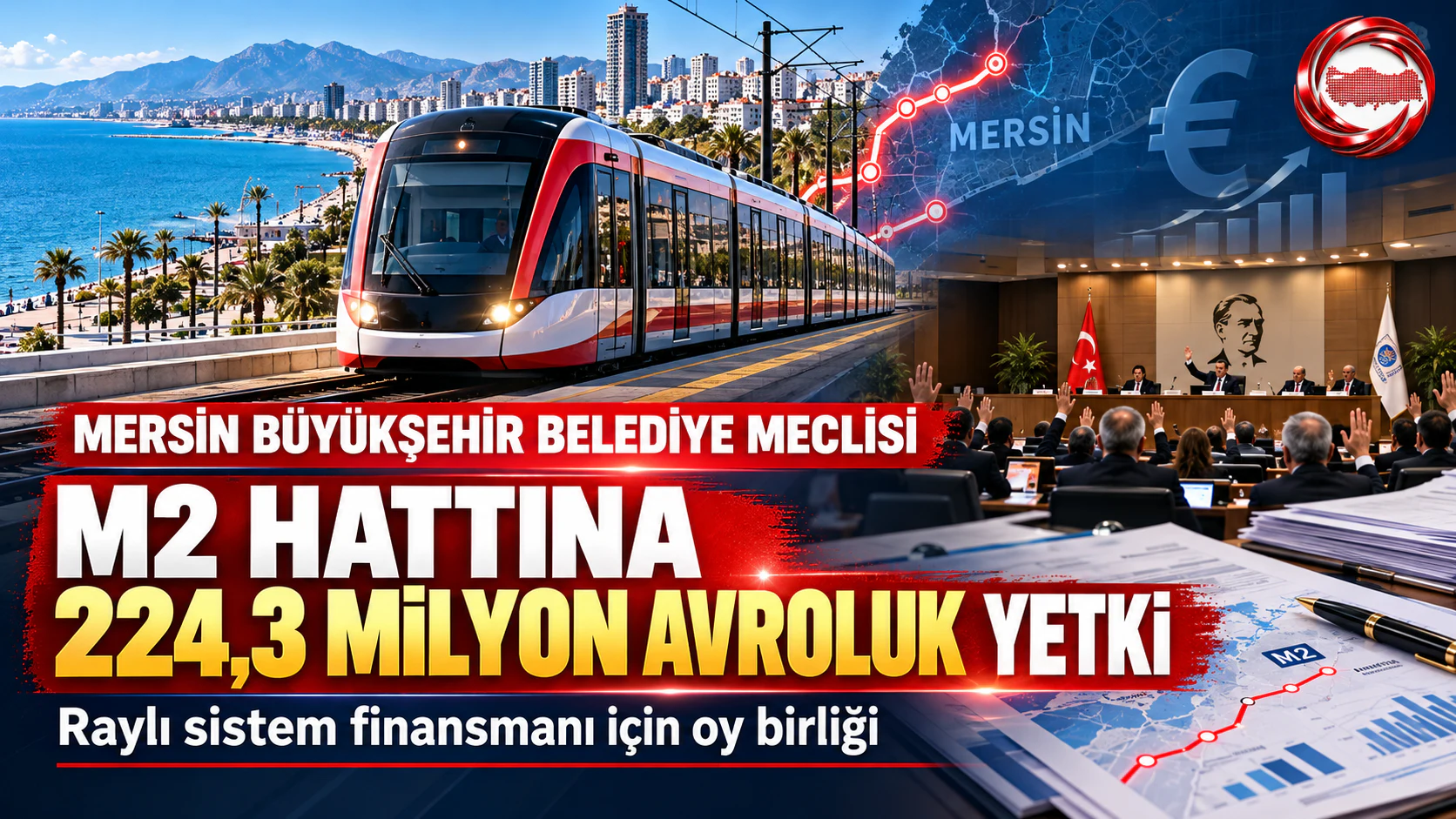 Mersin'de M2 hattına 224,3 milyon avroluk finansman yetkisi