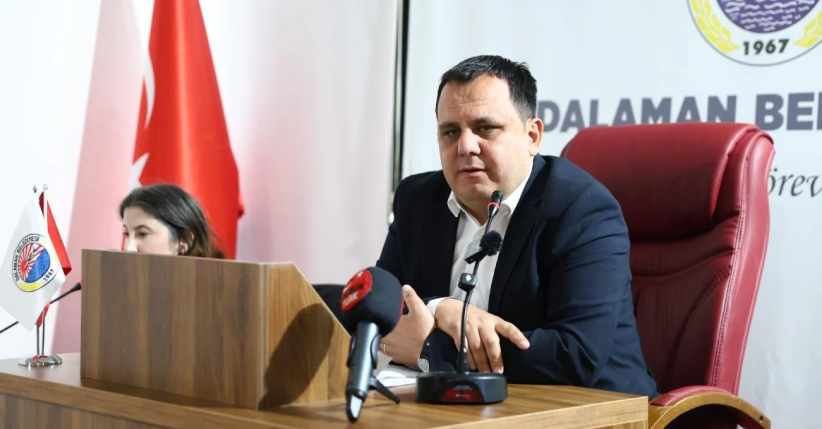 Dalaman Belediye Meclisi toplantısından görünüm.